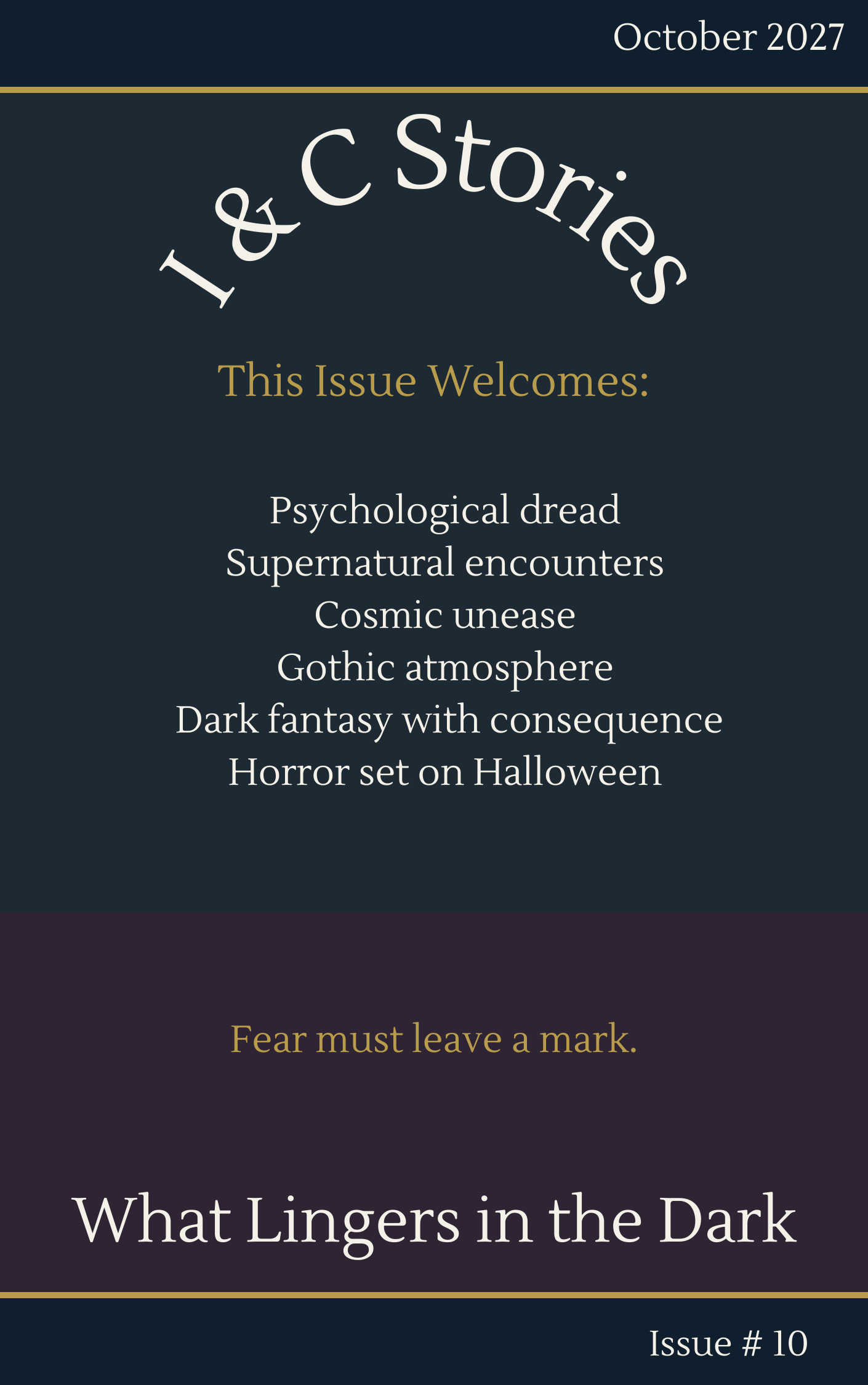 Ink & Consequences Stories — October 2027 cover