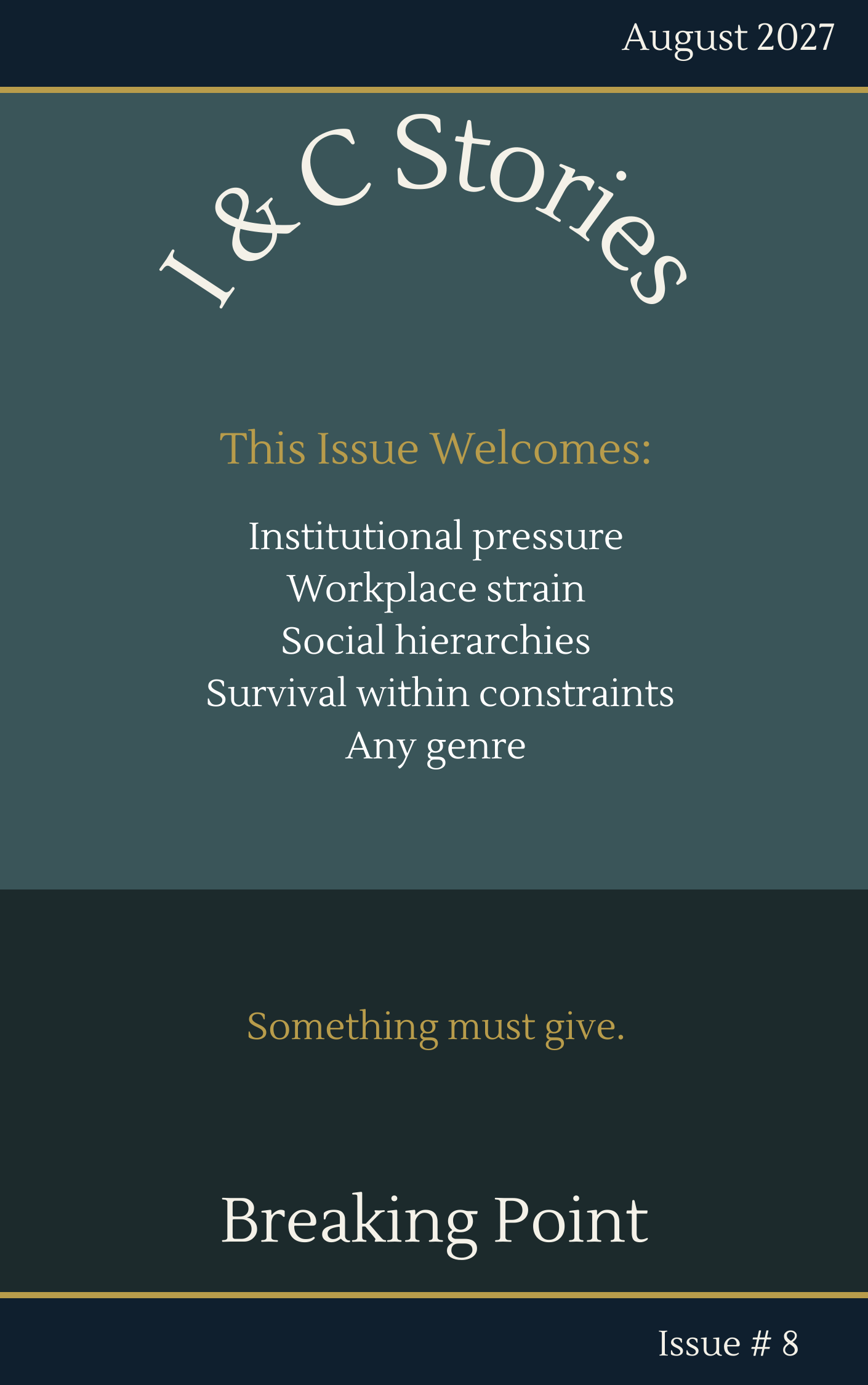 Ink & Consequences Stories — August 2027 cover